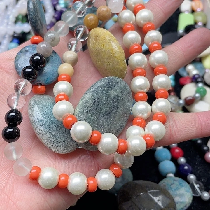 玛瑙/玉髓珠宝半成品未镶嵌一条毛衣链