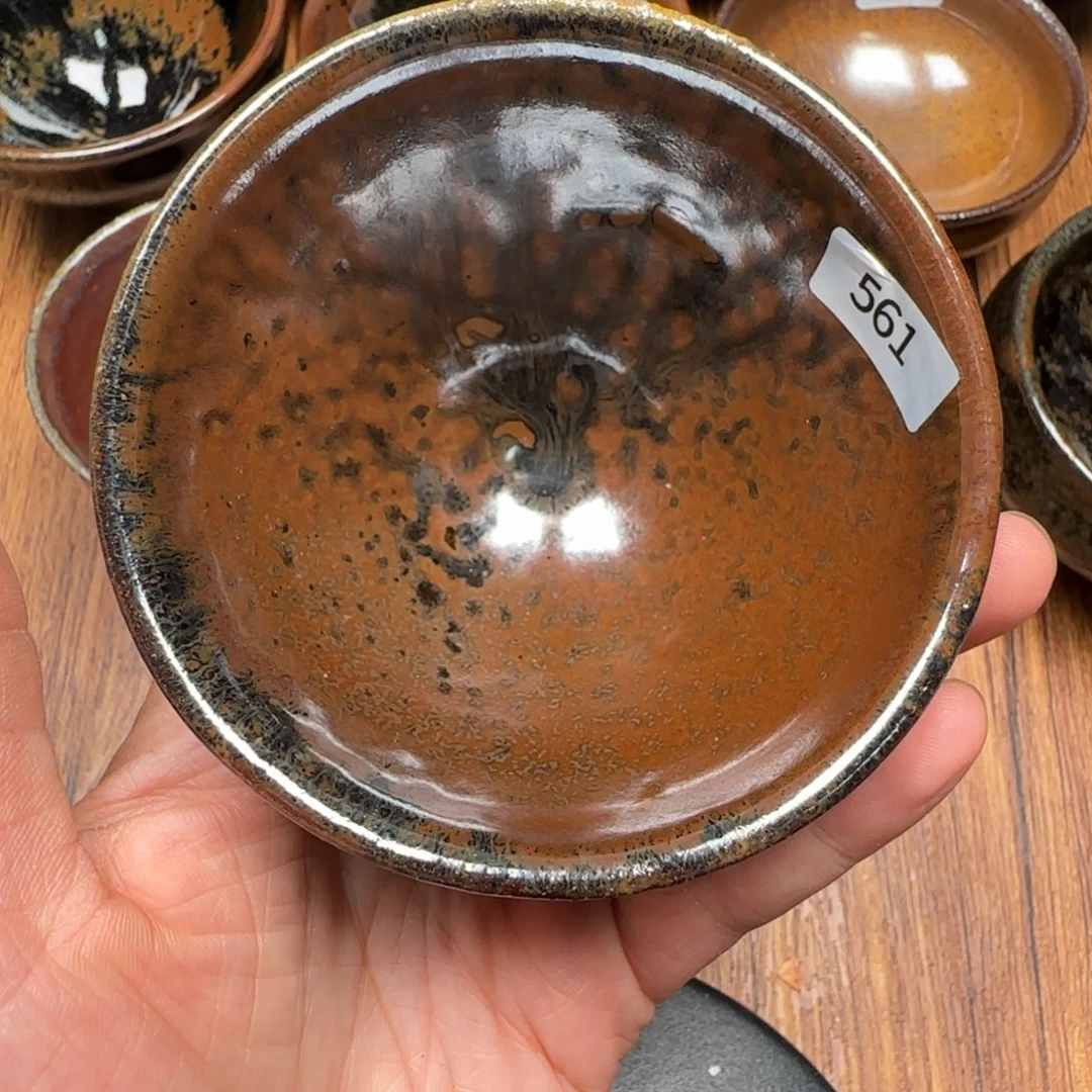 柴烧建盏茶盏茶杯561
