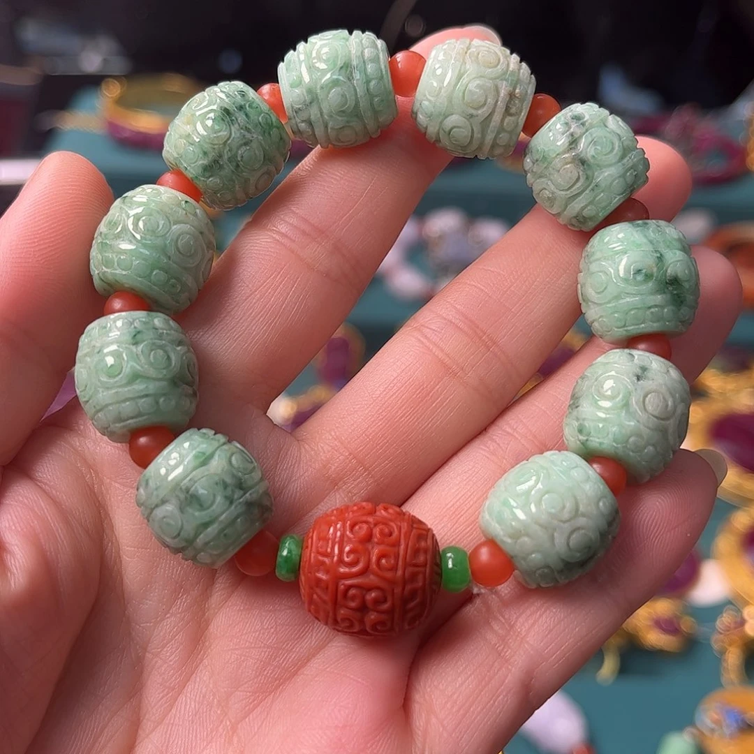 翡翠未镶嵌手链福利款翡翠多宝手链