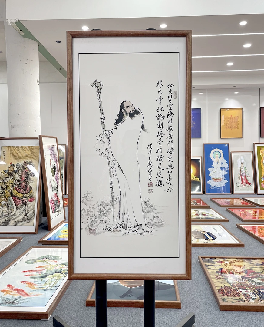 [16达摩]50x100cm中国风家居装饰画办公室玄关客厅装饰画