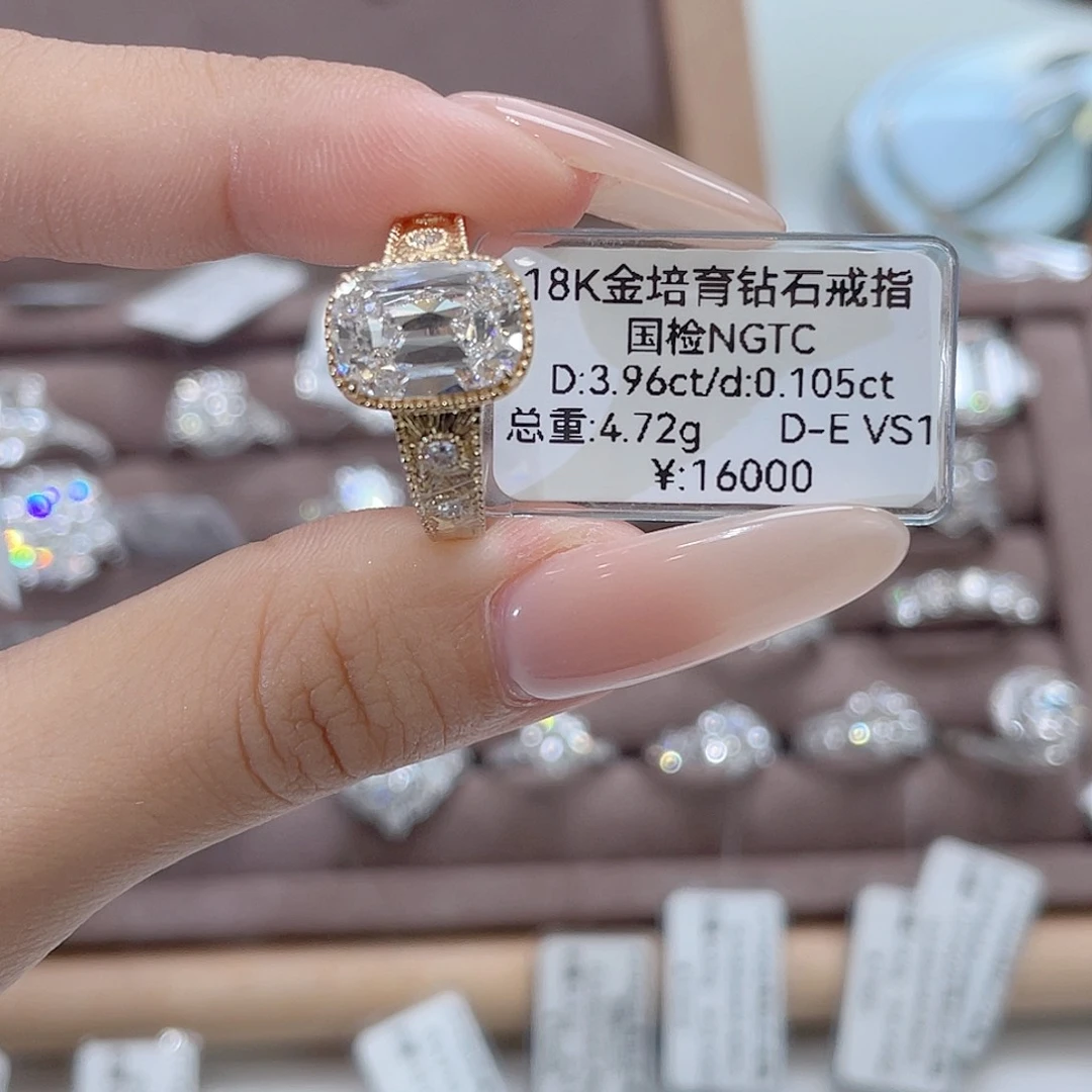 实验室培育钻石18K金镶嵌