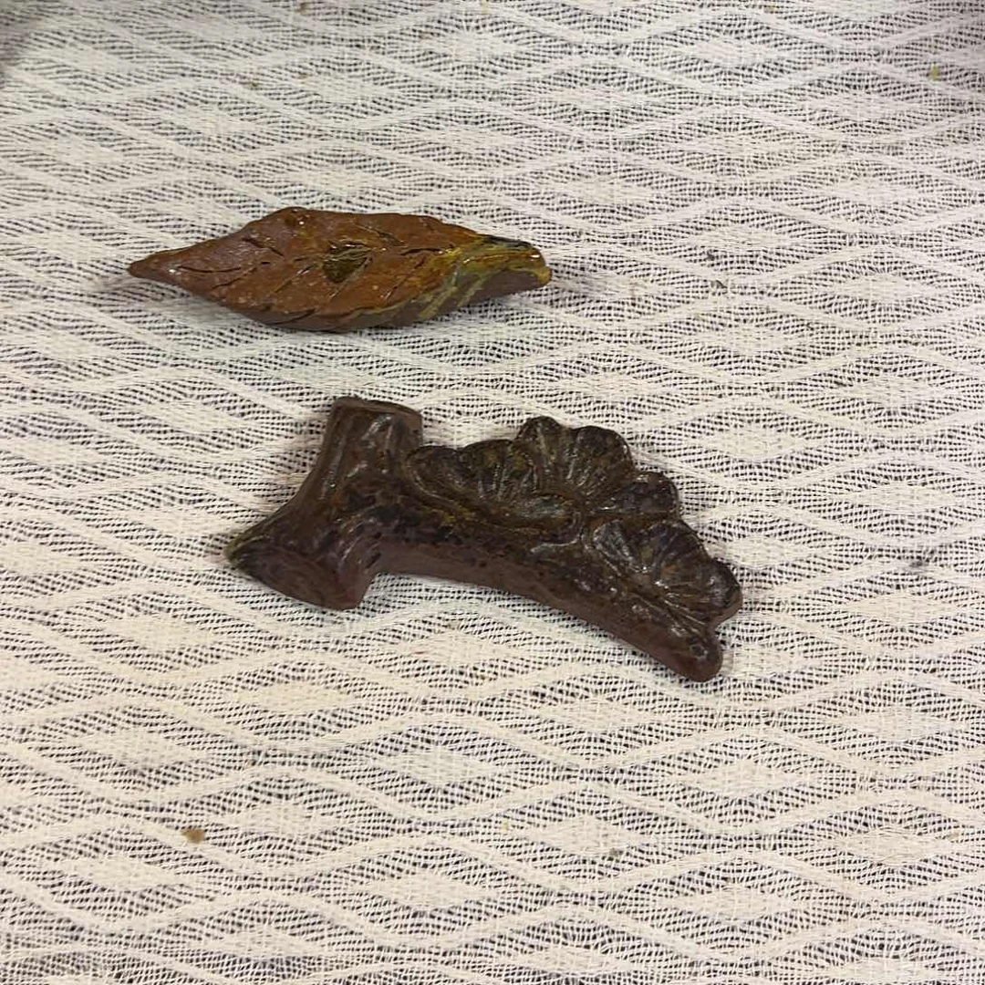 瓷片粗陶筷置备前梅花28