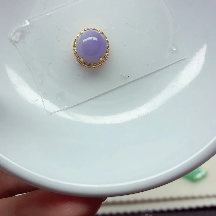 翡翠18K金镶嵌手链天然缅甸翡翠A货