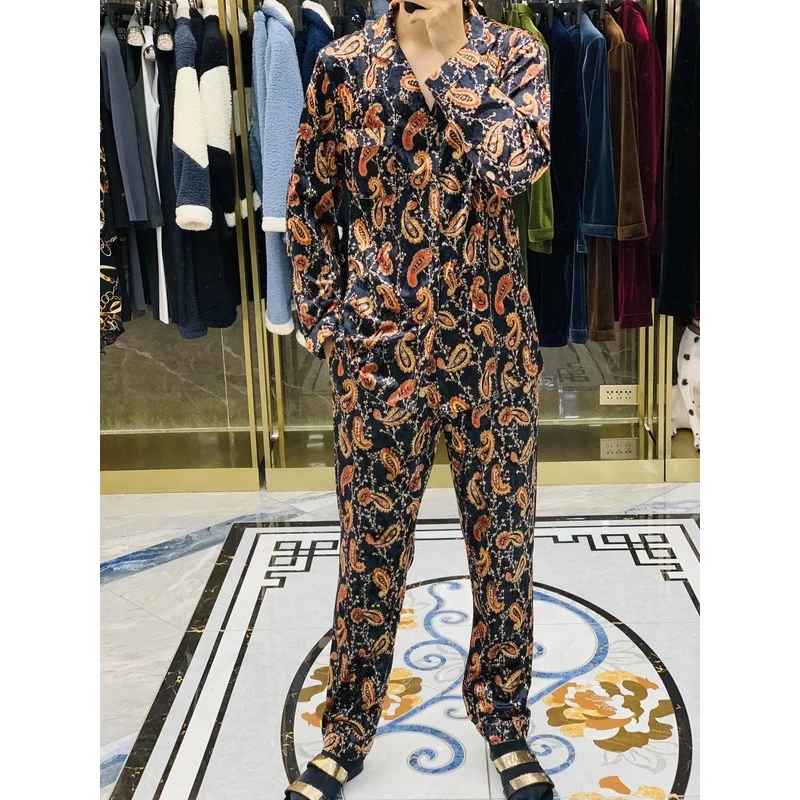 【1036】秋冬丝绒弹力休闲家居服睡衣套装