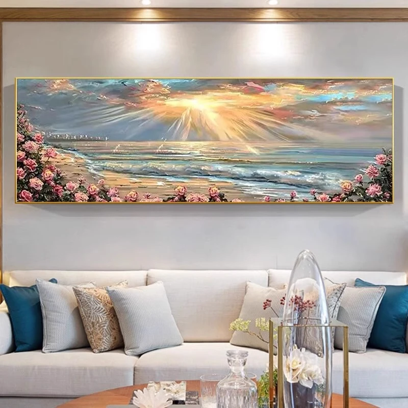 美式复古卧室钻石画2025新款高级感客厅背景墙手工点钻钻石秀满钻