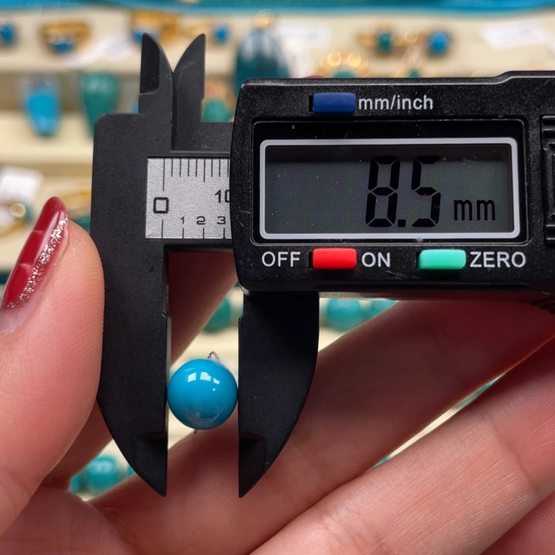 未镶嵌绿松石珠宝奇石圆珠