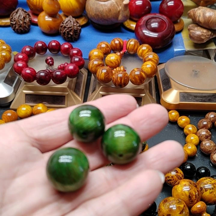 松木初**你琥珀木手串水墨丹青2.0尺寸