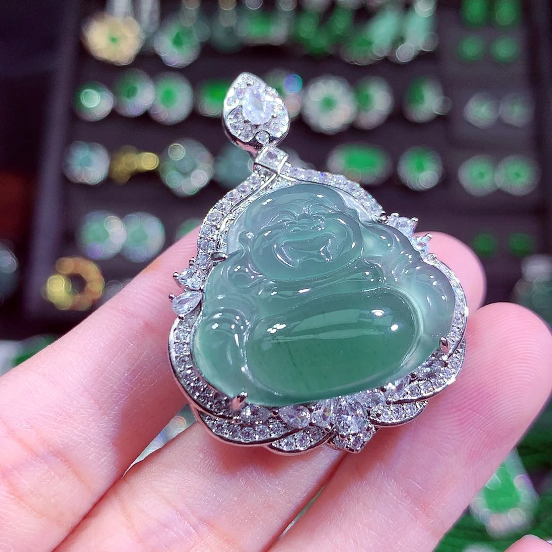 翡翠未镶嵌颈饰天然