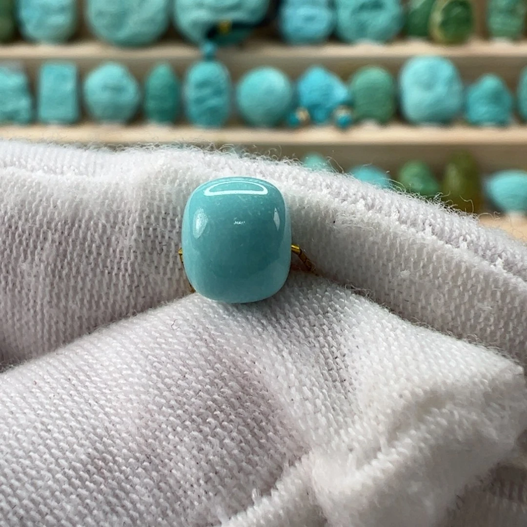 未镶嵌绿松石老型珠7.2x6mm