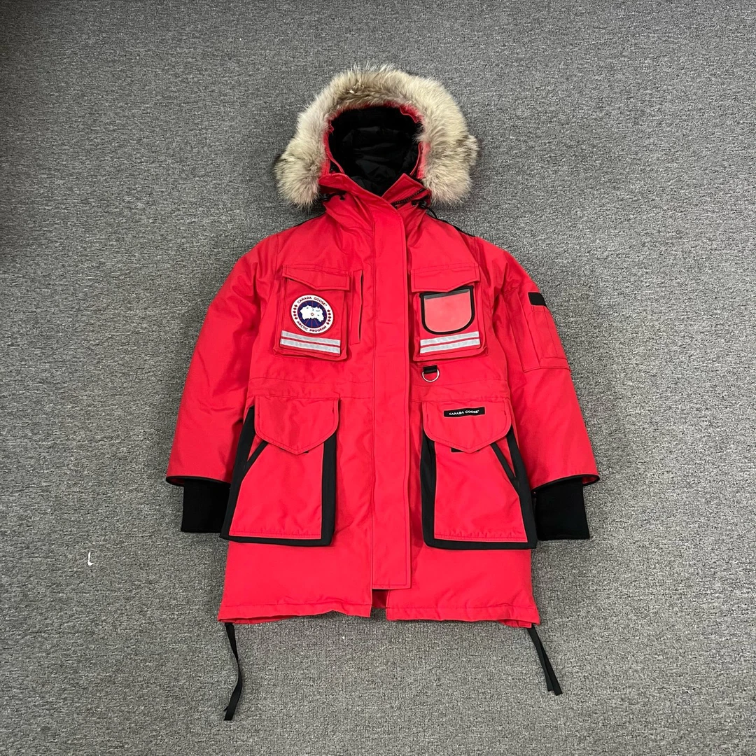 99新 AMIPARIS 加拿大鹅 红色 雪咒 羽绒服 Xxs码