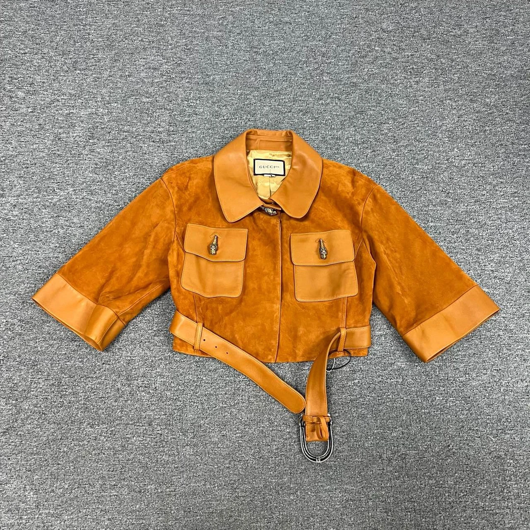 99新 GUCCI/古驰 gucci 麂皮短外套 42