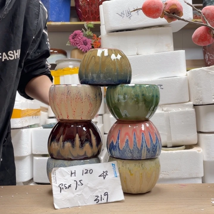 粗陶多肉花盆微瑕120