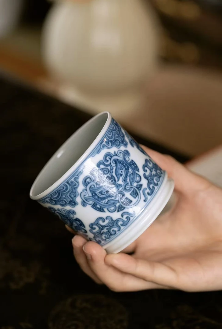 望月怀古辅首直囗杯盖碗泡茶