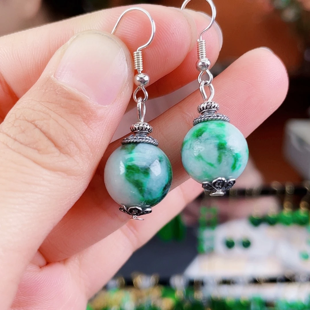 翡翠未镶嵌耳饰饰品