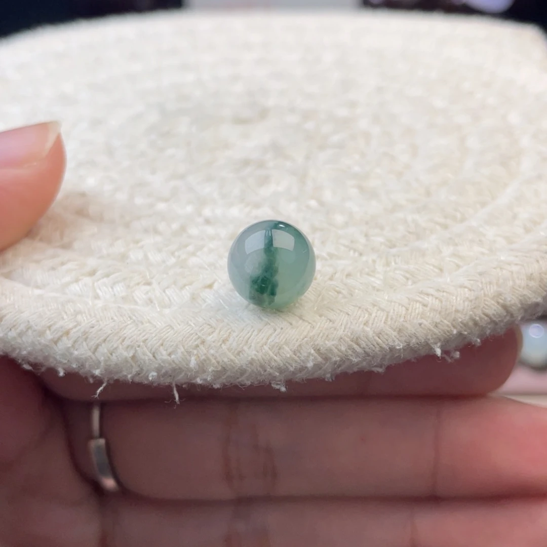 散珠翡翠特色飘花意境圆珠卡9.9mm