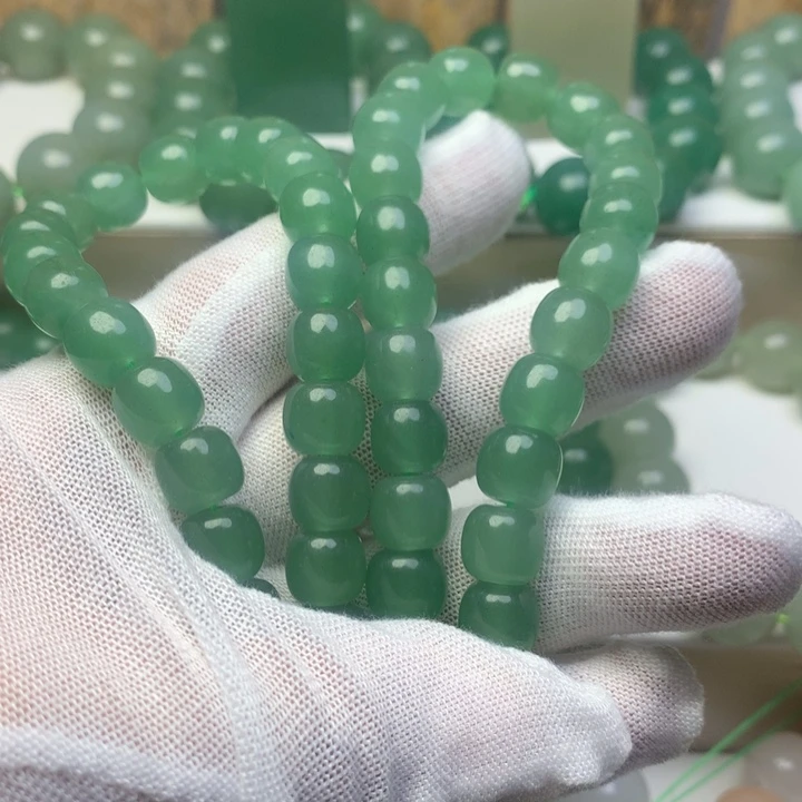 走***吧东陵石未镶嵌手链东陵玉老行珠108颗