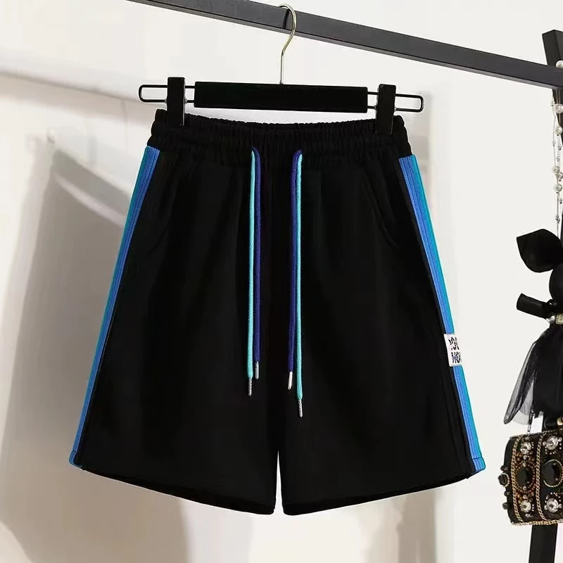 韩版微弹五分裤女外穿春夏季2025年新款薄款通勤松紧腰短裤KK49