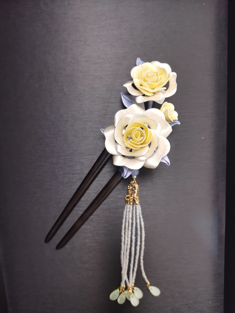 原创手工非遗缠花发簪子古风复古发饰现代百搭收藏中国风汉服发钗