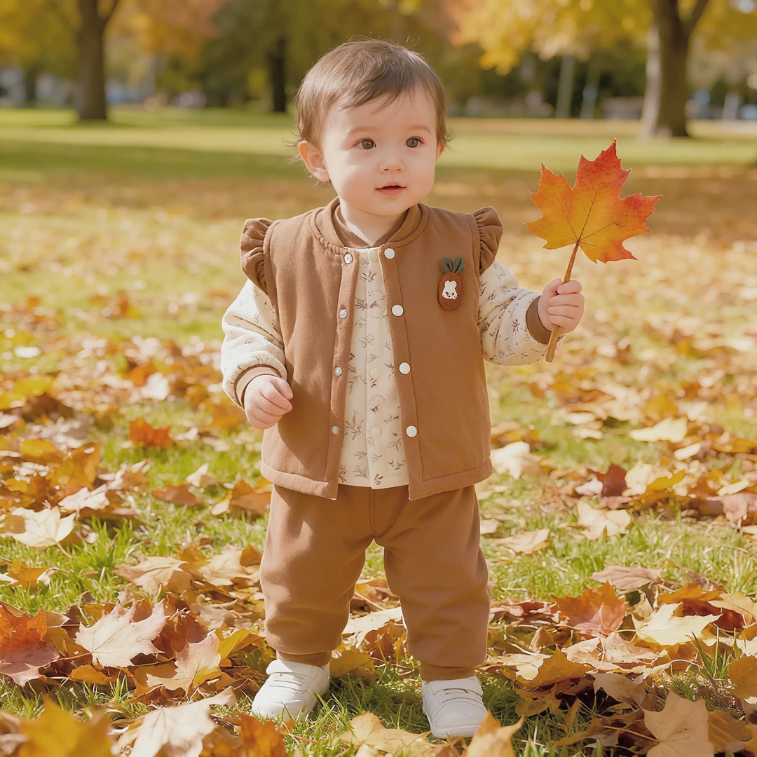 水洗棉花婴儿棉衣分体夹棉秋冬加厚保暖棉衣棉裤宝宝秋冬童装