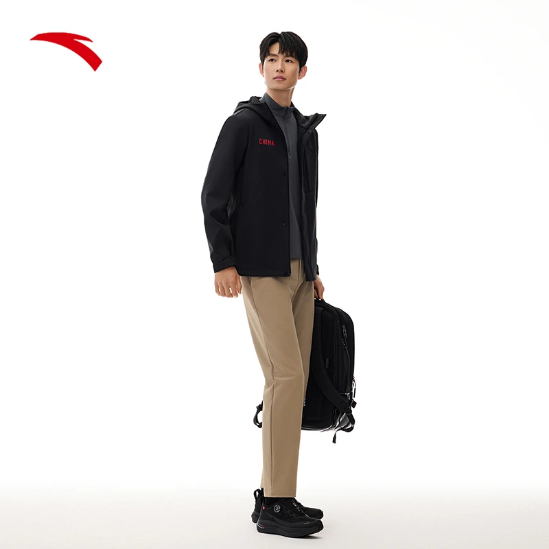安踏综训系列ANTA CHN男子加绒连帽运动外套防风休闲百搭外套