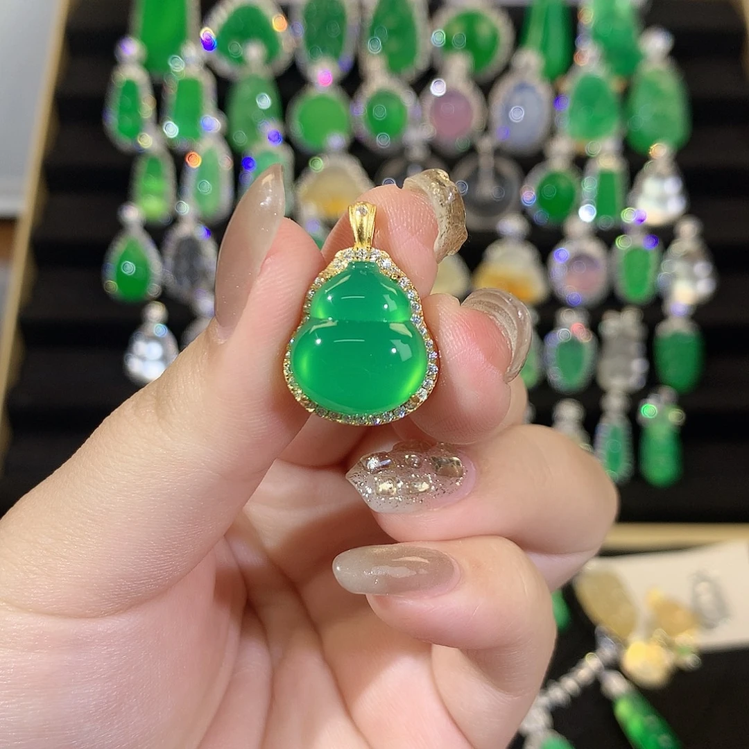 玛瑙/玉髓银S925镶嵌颈饰