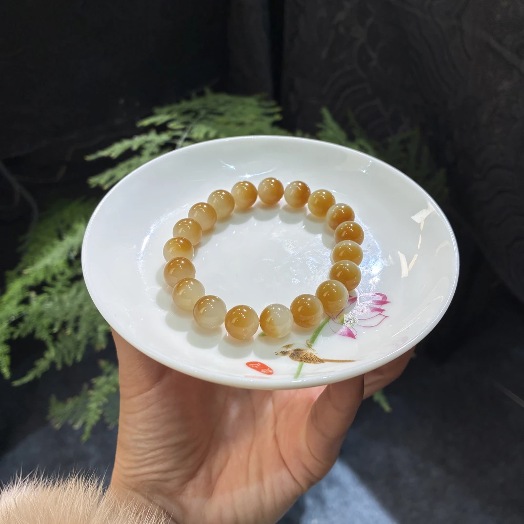 【古冉优选】和田玉老料半山半水糖白卡10