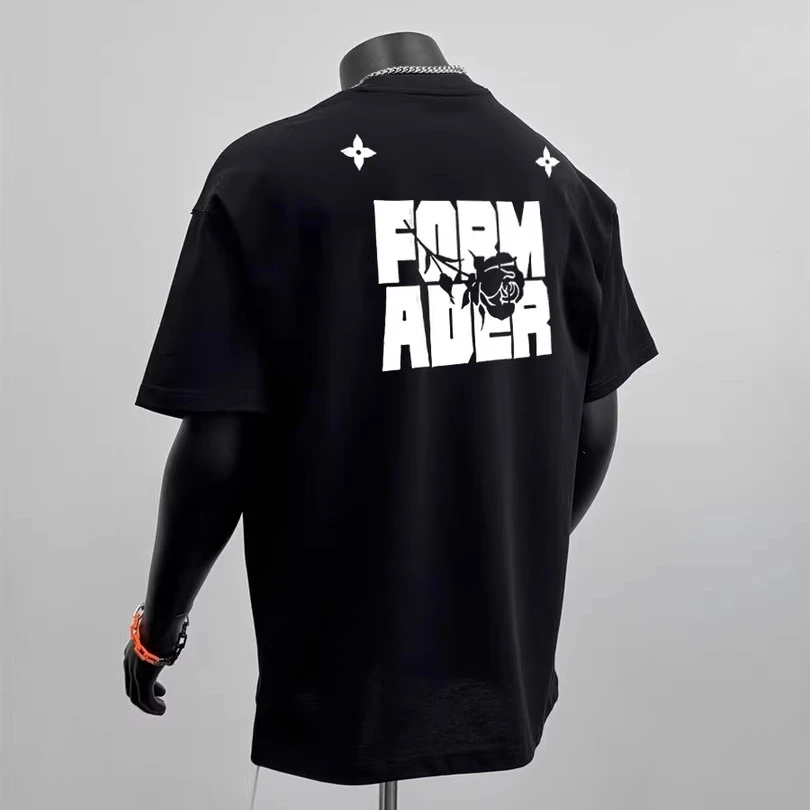 加大码300斤夏季重磅不透短袖t恤男宽松百搭小众设计高级感上衣潮