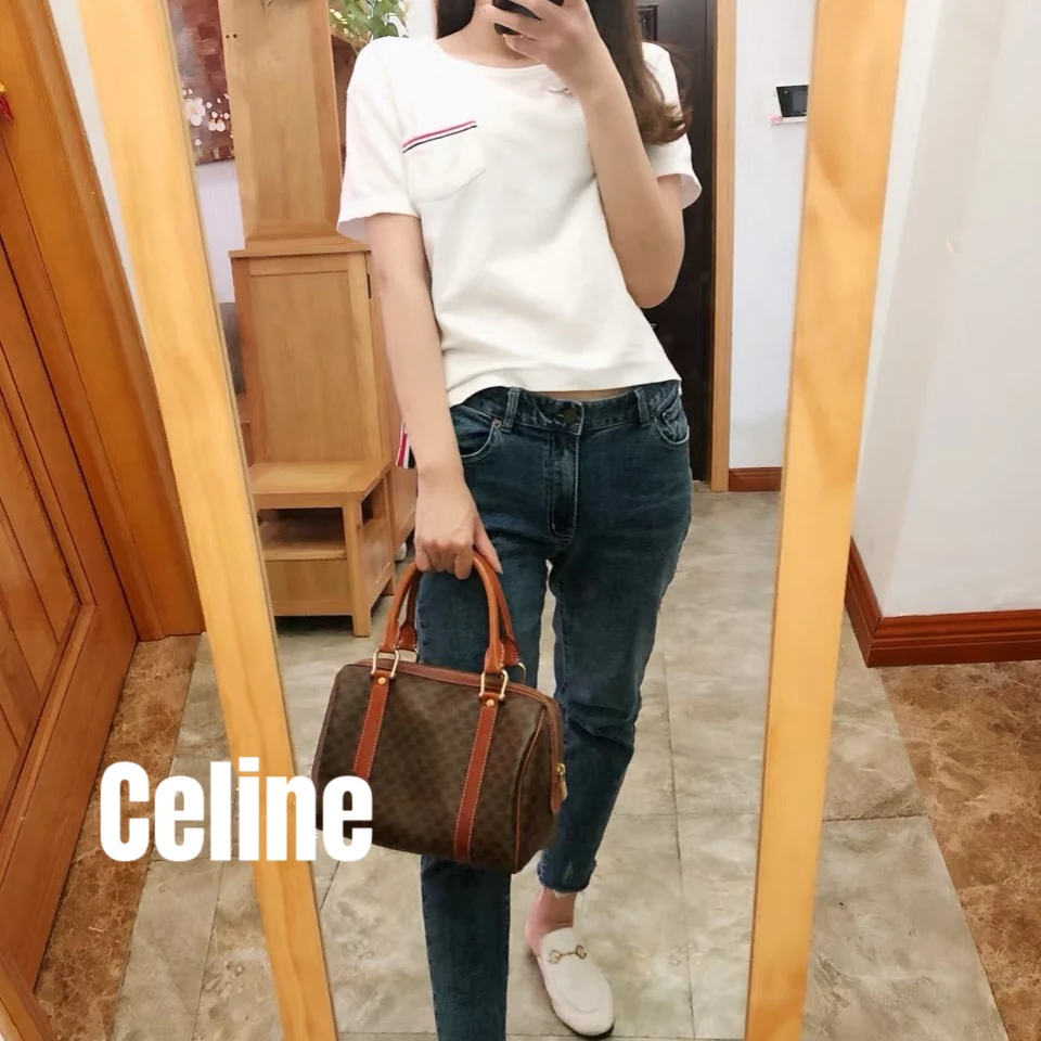 修复品8615027/ Celine /思琳老花波士顿枕头包