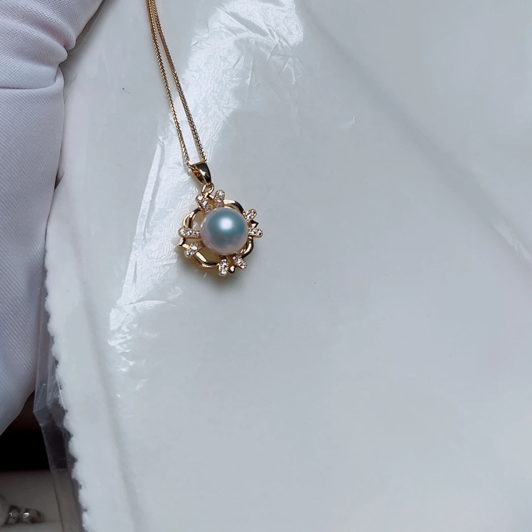 淡水珍珠银S925镶嵌手绳