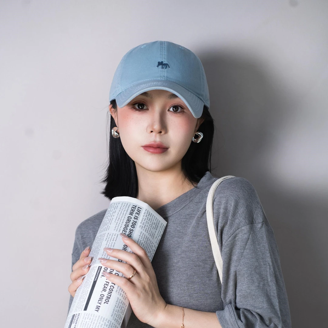 太一刺绣小狐狸标棒球帽遮阳帽防晒帽百搭帽檐加大加宽鸭舌帽