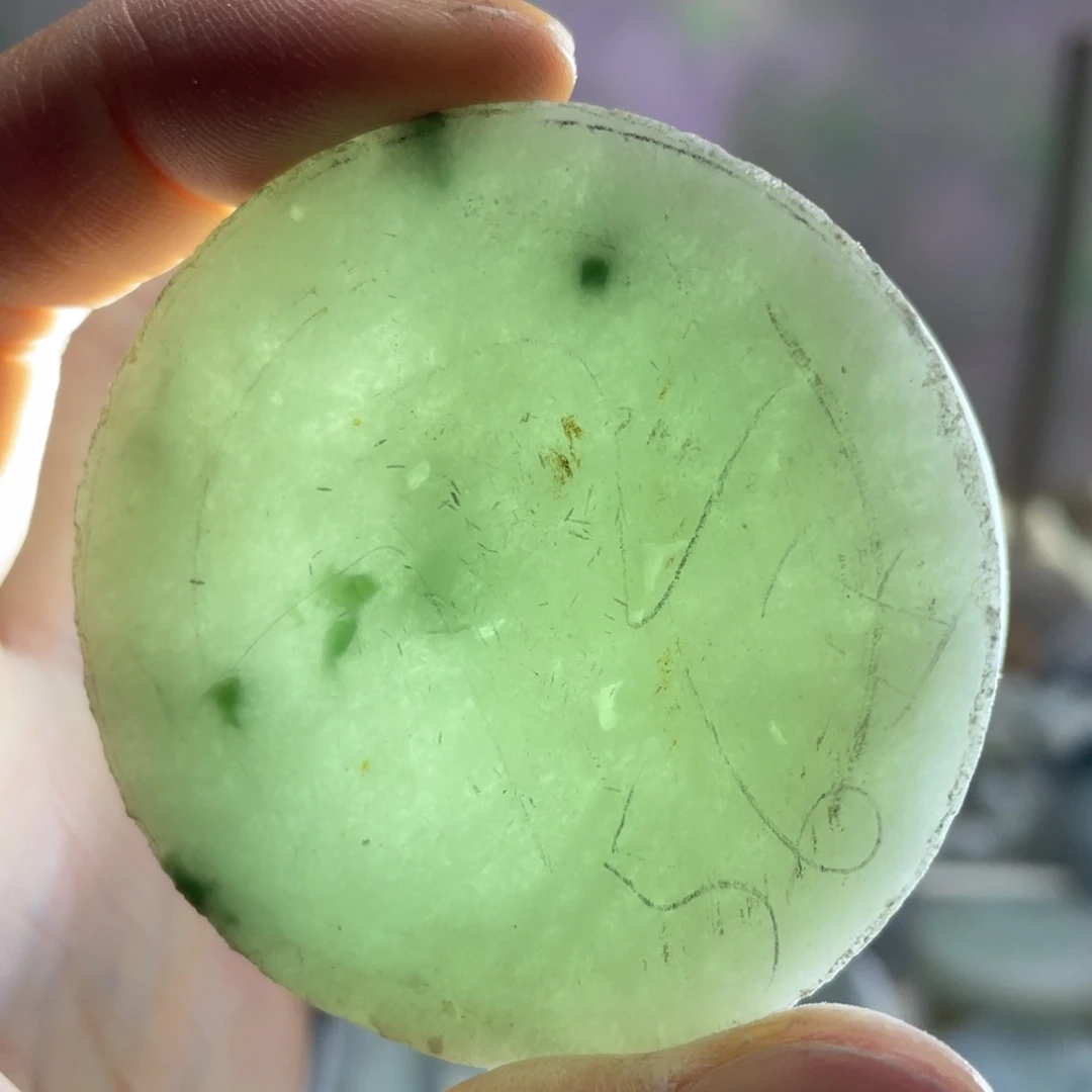 翡翠未镶嵌挂件K缅甸天然翡翠片料