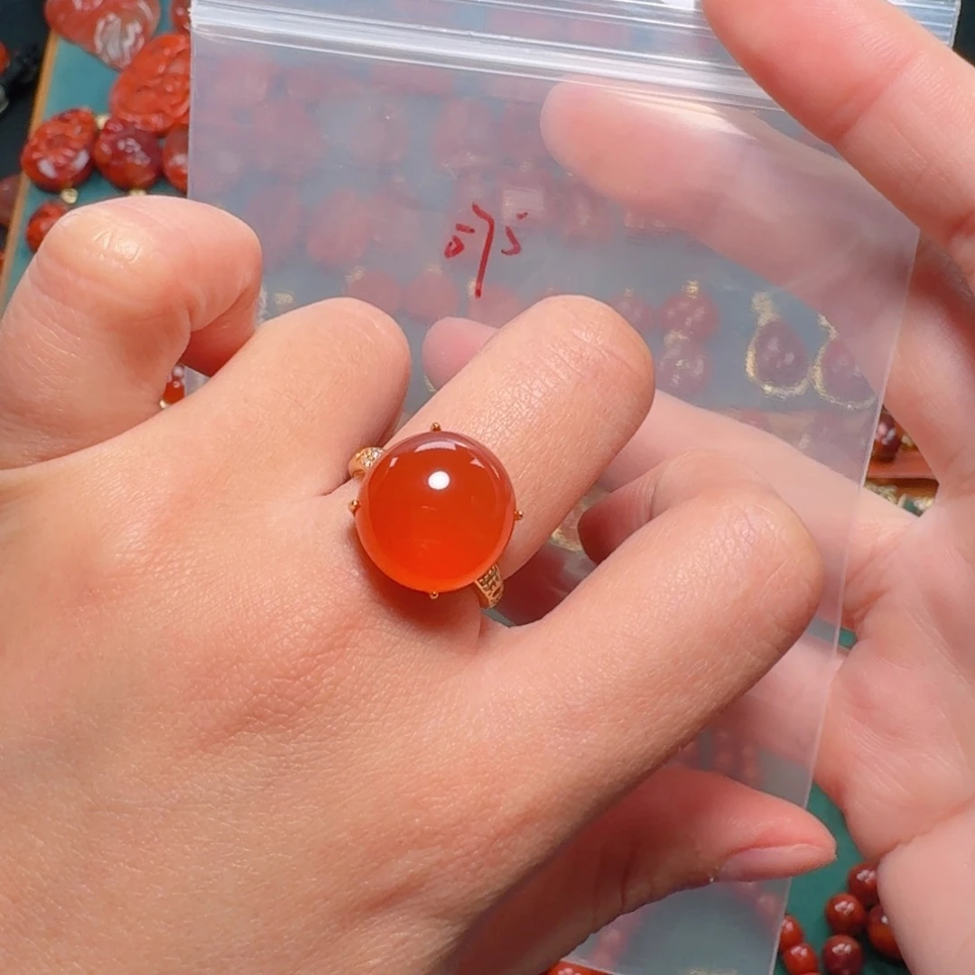 南红玛瑙南红银S925镶嵌