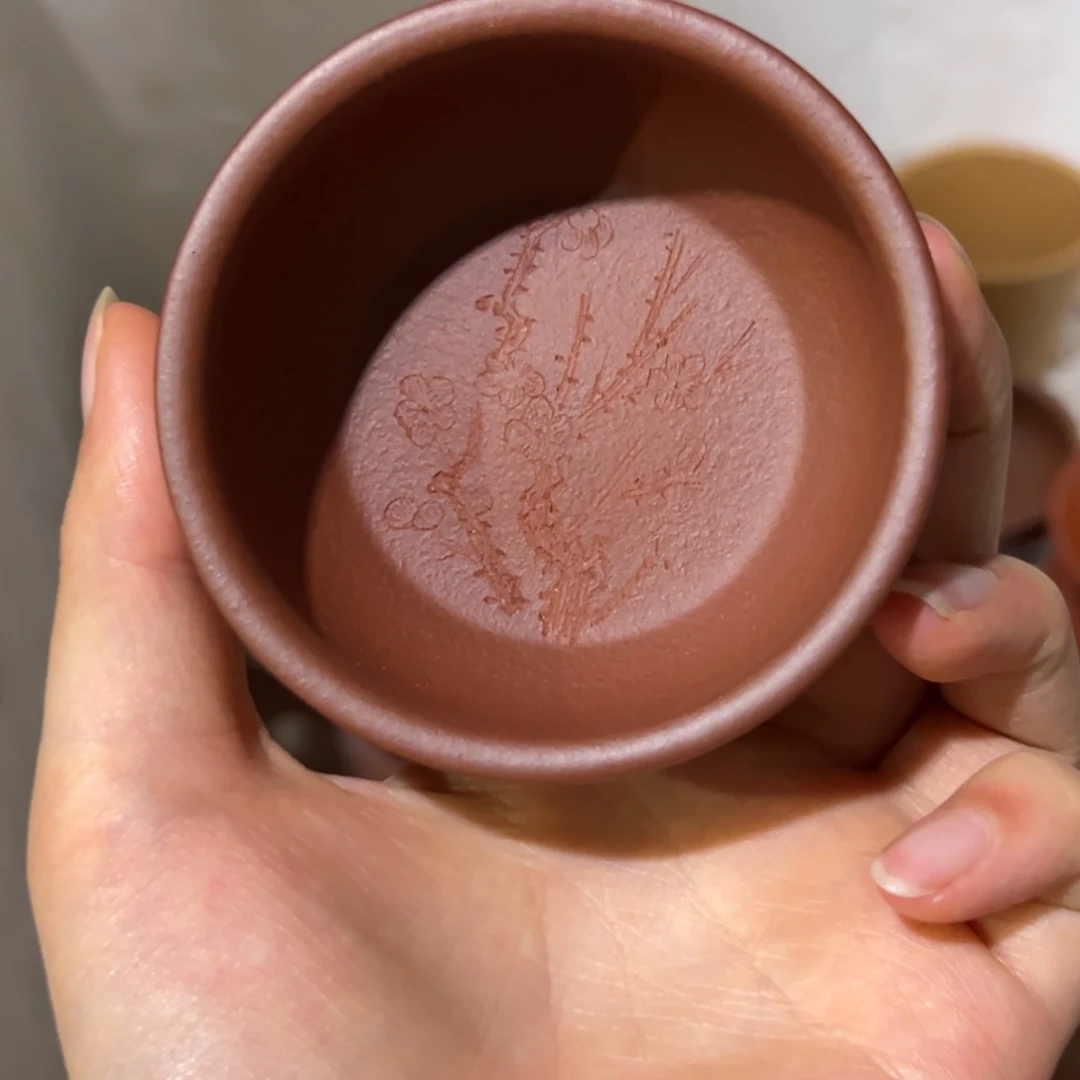 紫砂微瑕不退不换小雪杯