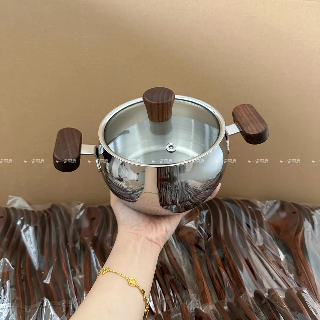 一诺厨房一人食316不锈钢宝宝专用辅食锅小奶锅家用婴儿蒸煮奶锅