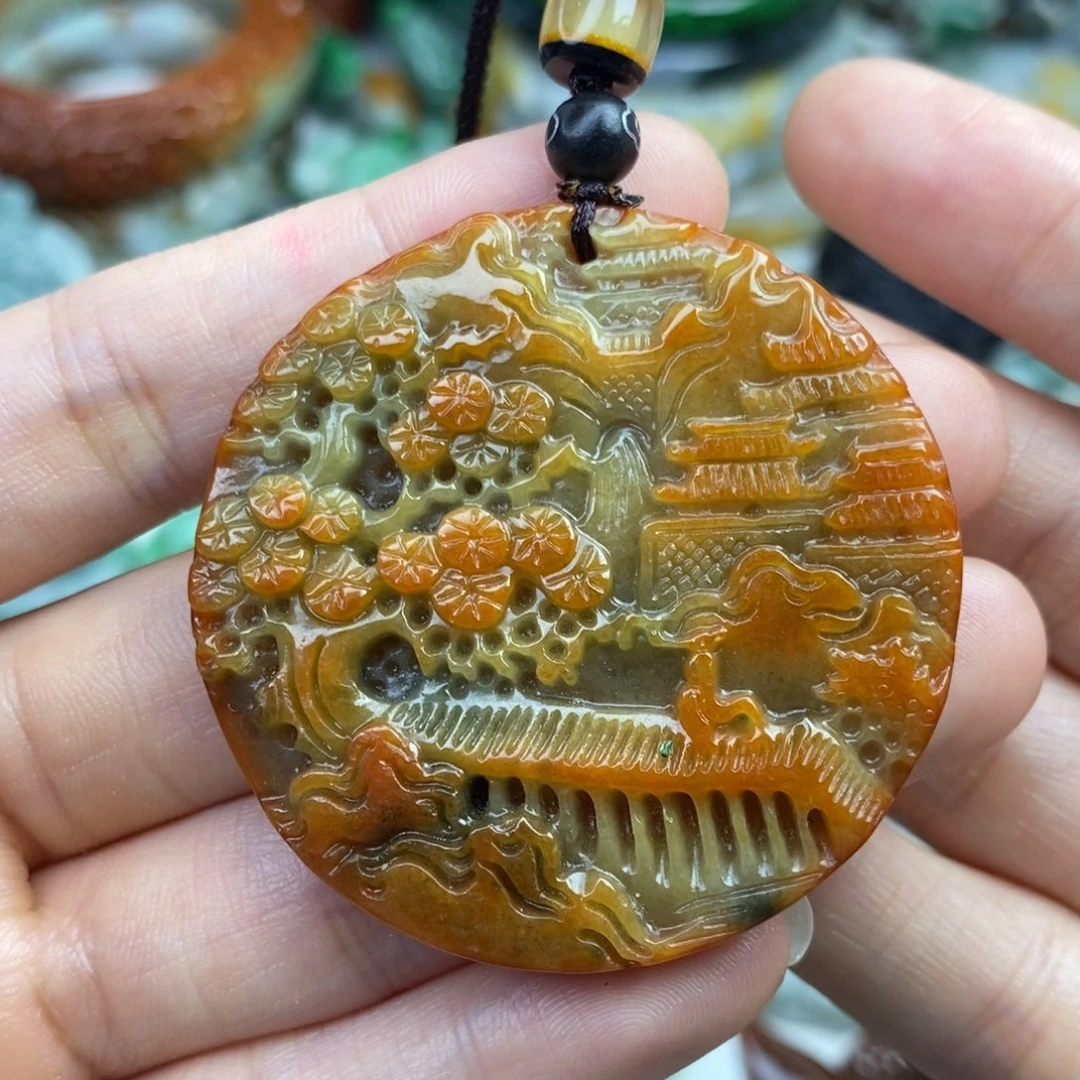 颈饰未镶嵌翡翠吊坠