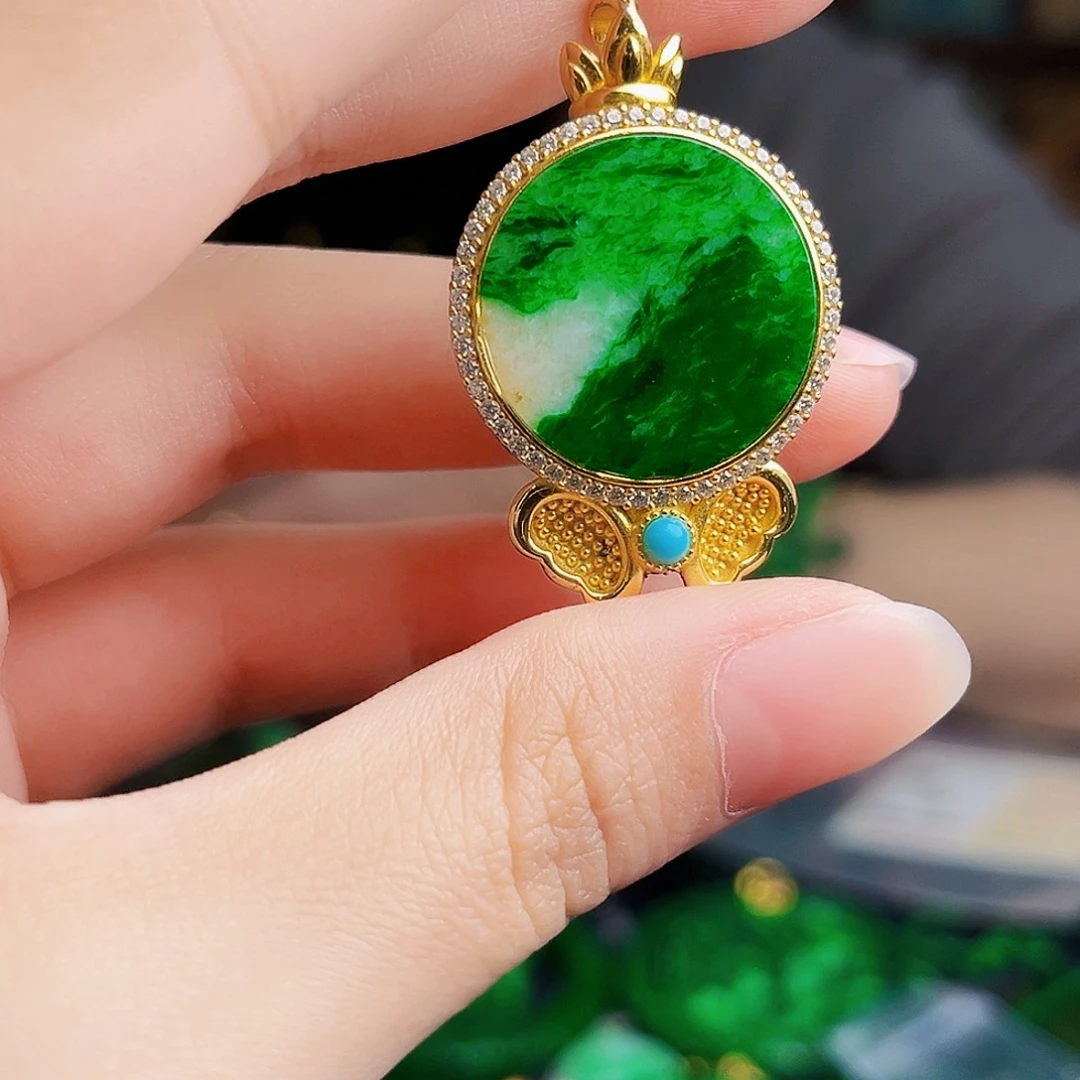 颈饰银S925镶嵌翡翠多样性