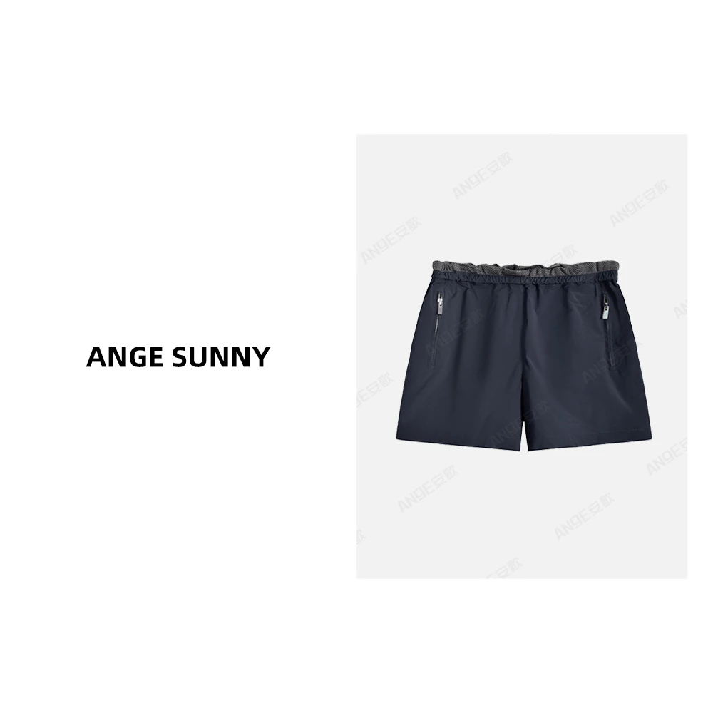 ANGE SUNNY【徽标百慕短裤】时尚新款 字母徽标拉链口袋短裤