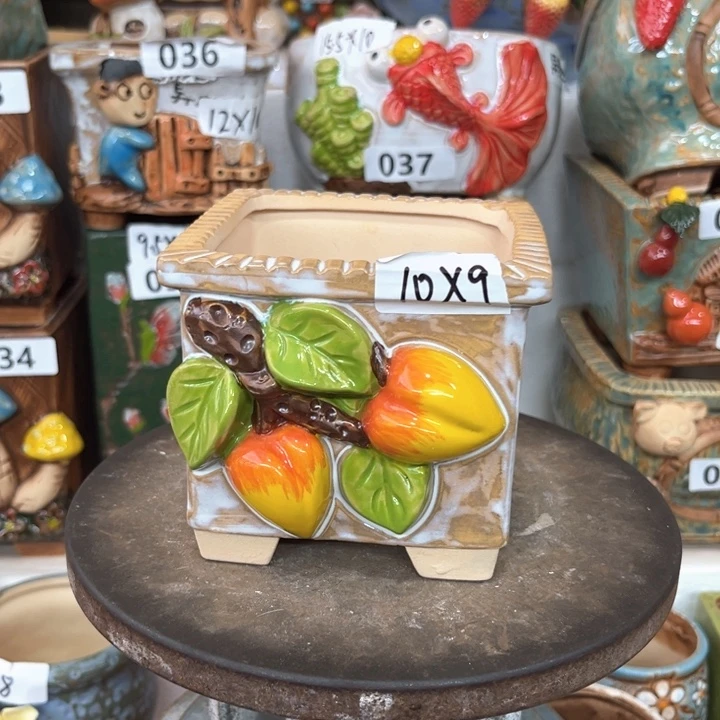 紫砂花盆粗陶材质多肉花盆