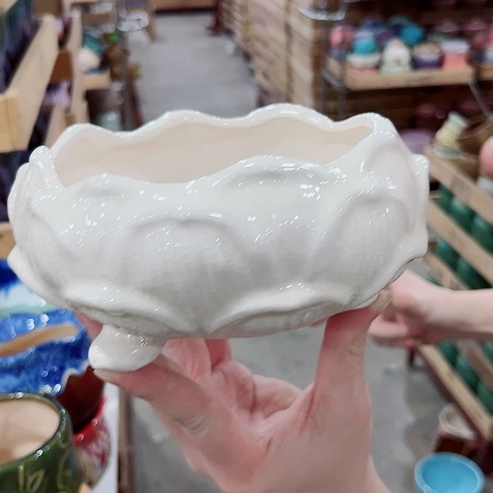 凑单10元陶瓷花盆发货！