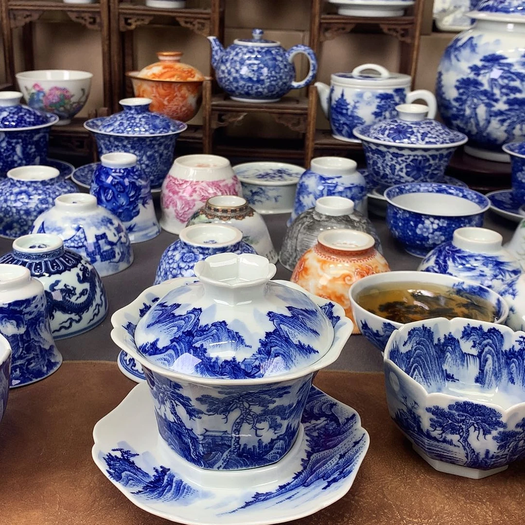 大***虾瓷片景德镇陶瓷景德镇陶瓷