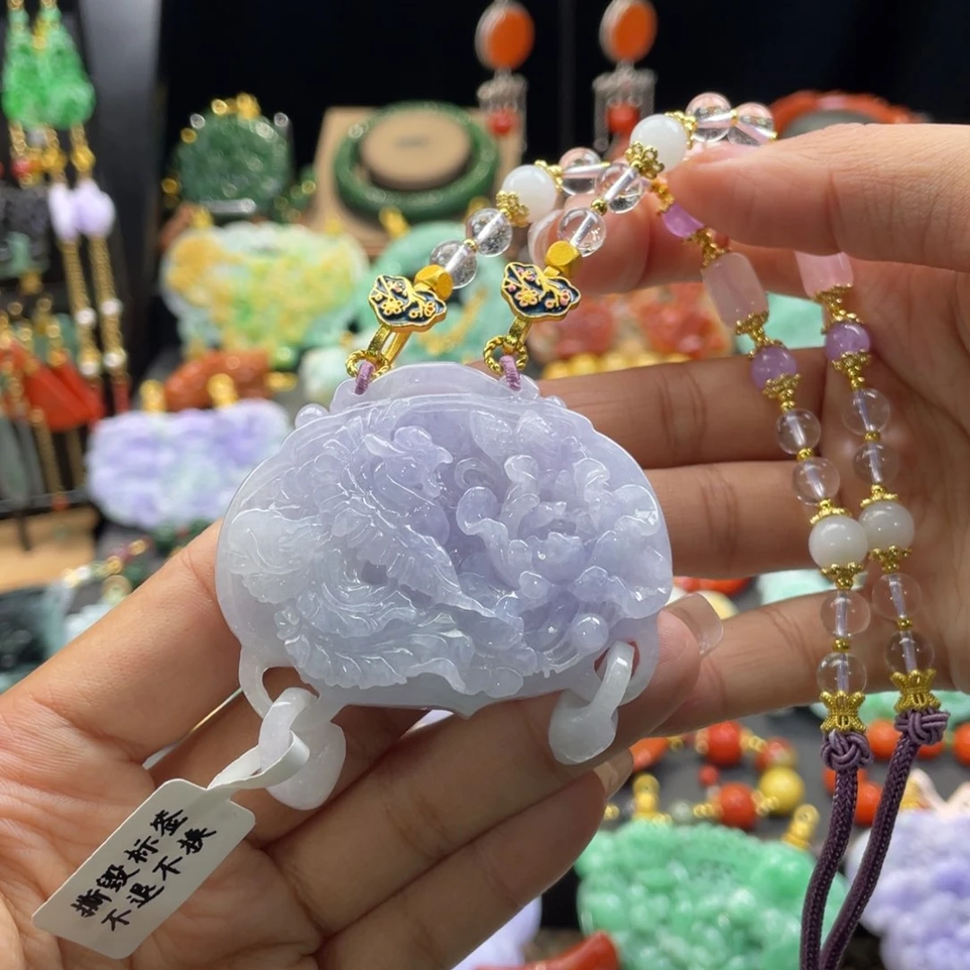 翡翠颈饰未镶嵌代编织