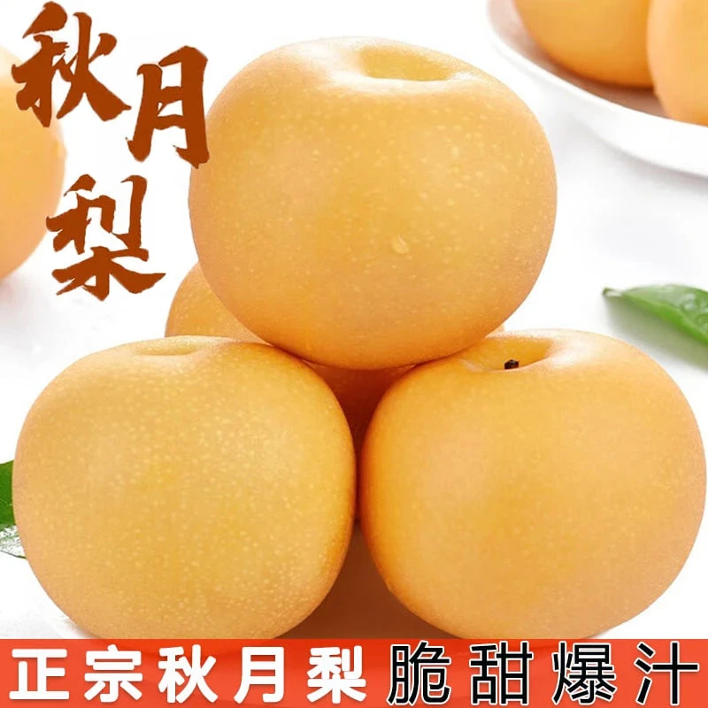 A3正宗山东莱阳秋月梨新鲜水果皮薄脆甜多汁应季当季水果