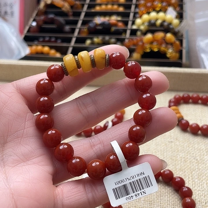 琥珀未镶嵌套链手串