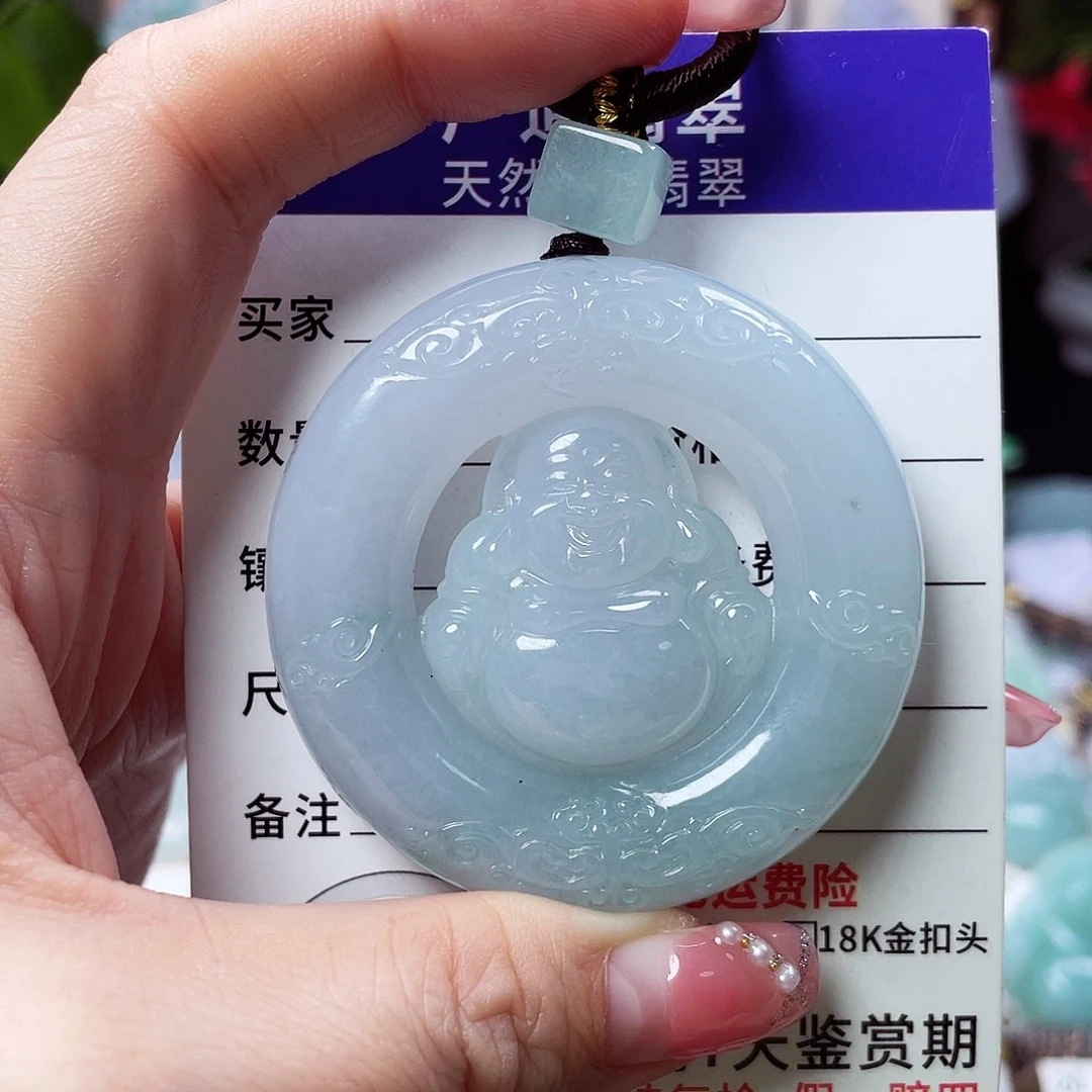 翡翠未镶嵌颈饰佛公62