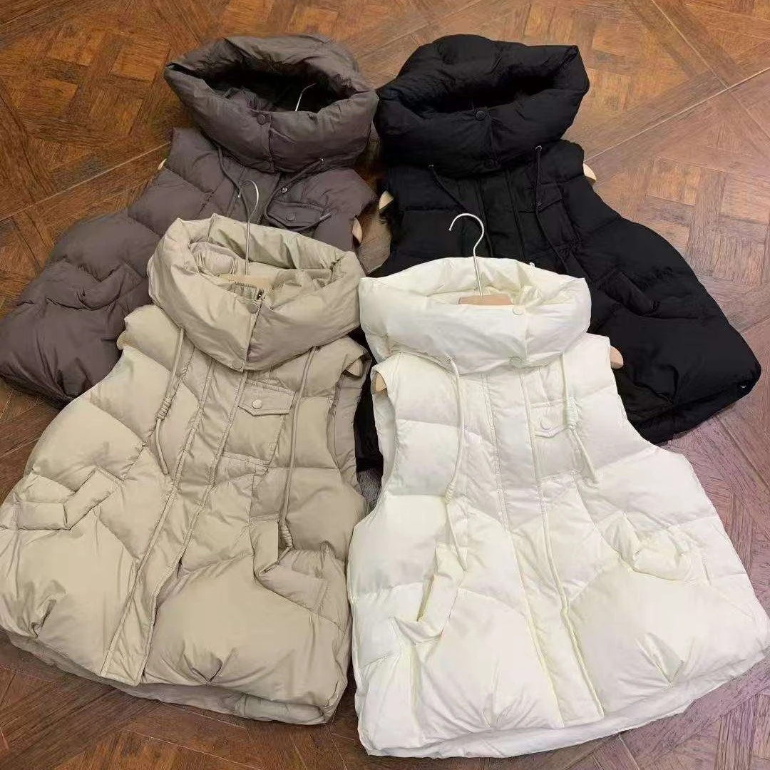 女士连帽羽绒时尚马甲6801