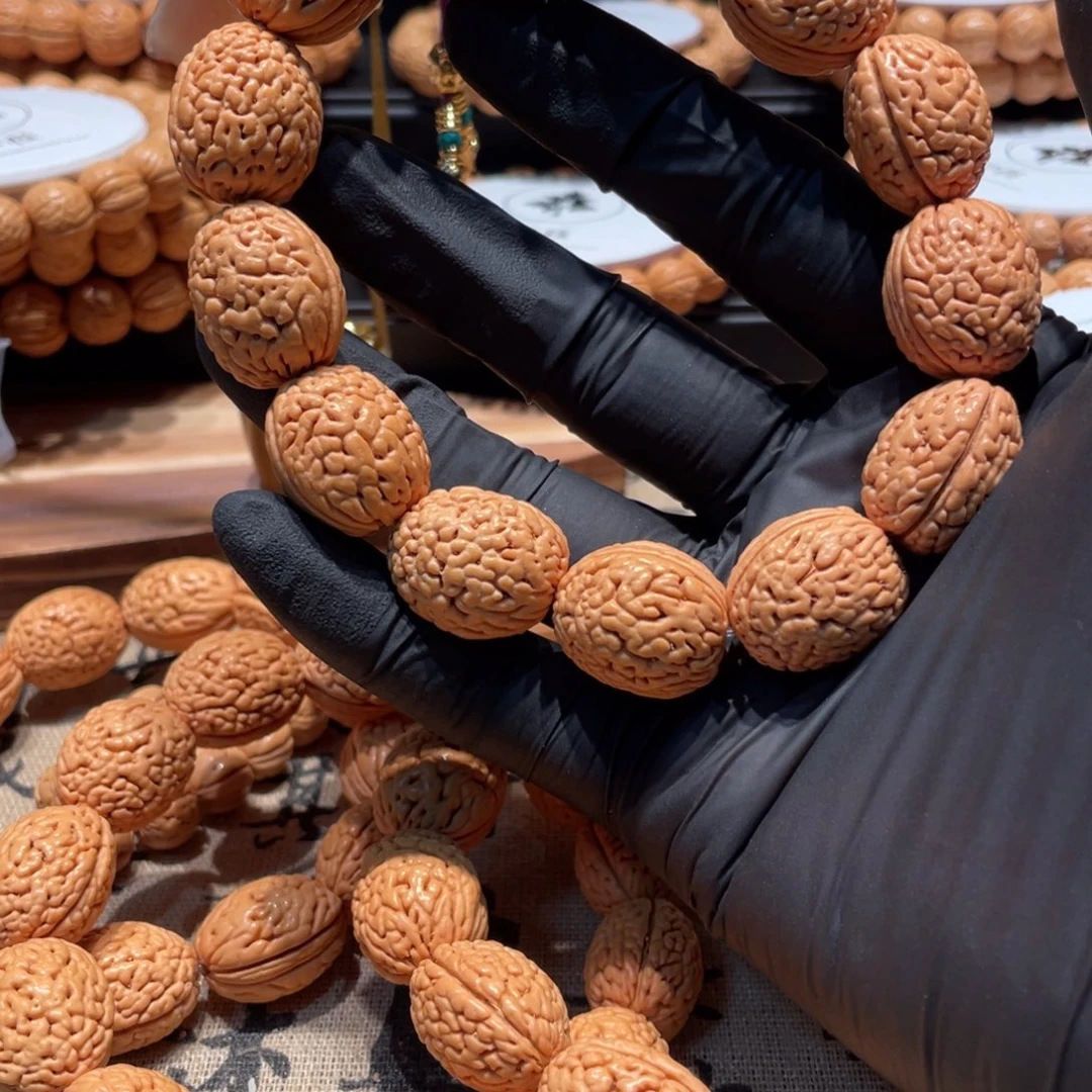 时***步手串桃核钱袋子手串