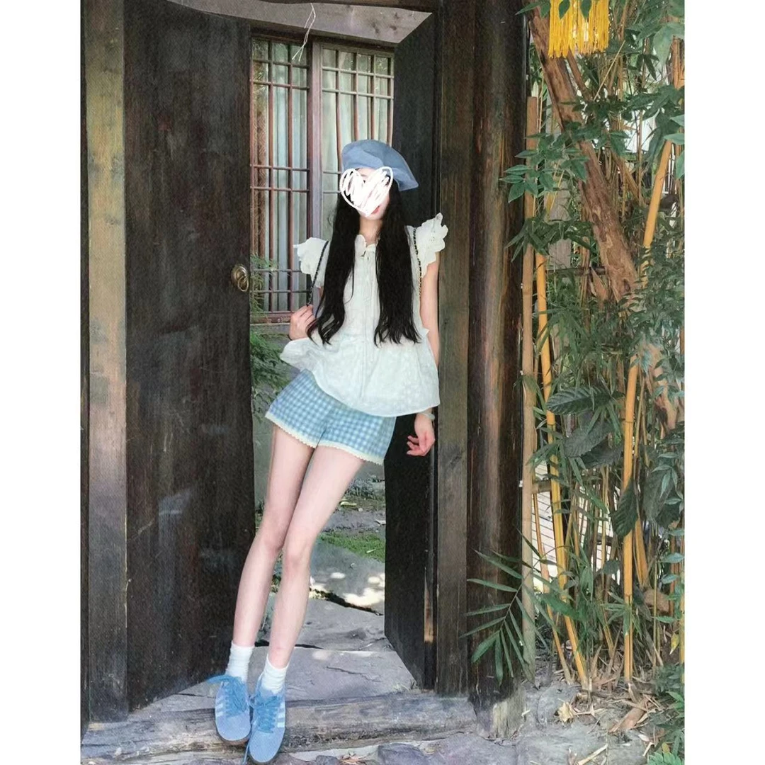 徐秋阳  海盐蛋糕 百搭时尚休闲气质设计感上衣+裤子9293-9351