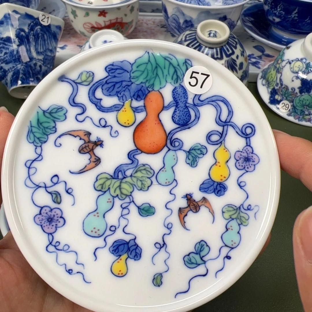 陶瓷景德镇纯手工纯手绘茶具木木57