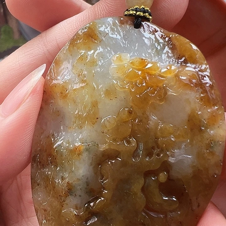 翡翠未镶嵌颈饰天然A货翡翠挂件