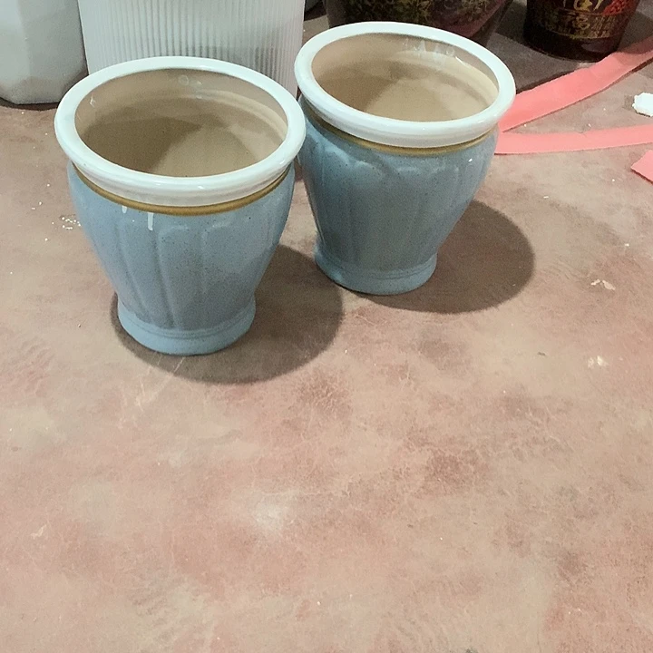 蓝色南瓜小号两个瑕疵款疙瘩染色掉釉不退不换